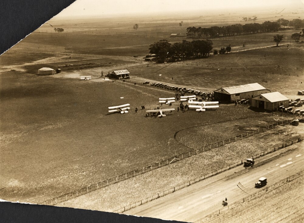 An aerial view of Parafield Aerodrome, Adelaide, South Australia.