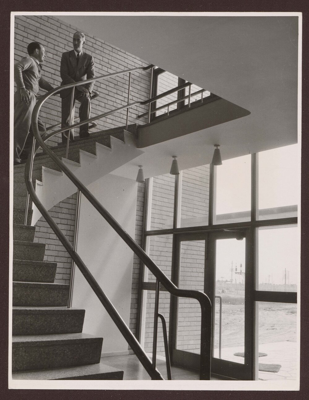 Entrance and stairwell of administration building, Geelong.