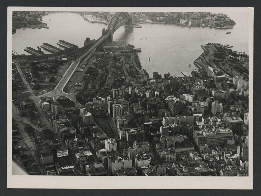 Aerial view of Sydney Central Business District and Harbour