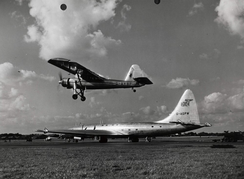 Pioneer 2 with British registration G-AKBE and a Brabazon registered G-AGPW