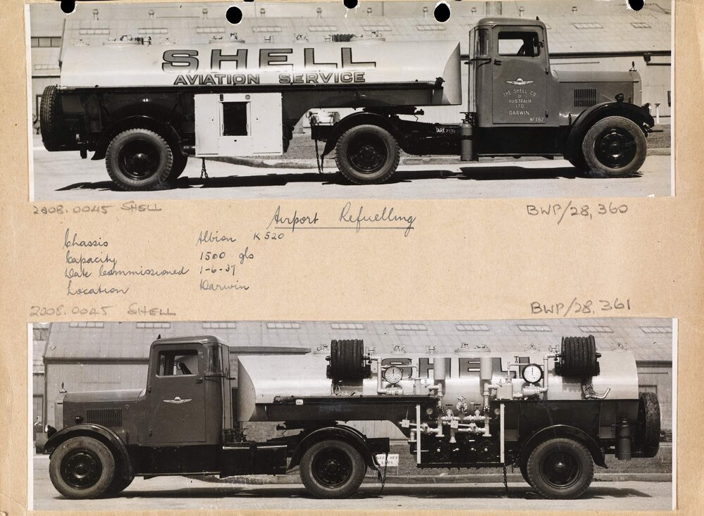 A Shell Aviation Service pump tanker used for refuelling Qantas Airways Ltd aircraft in Darwin