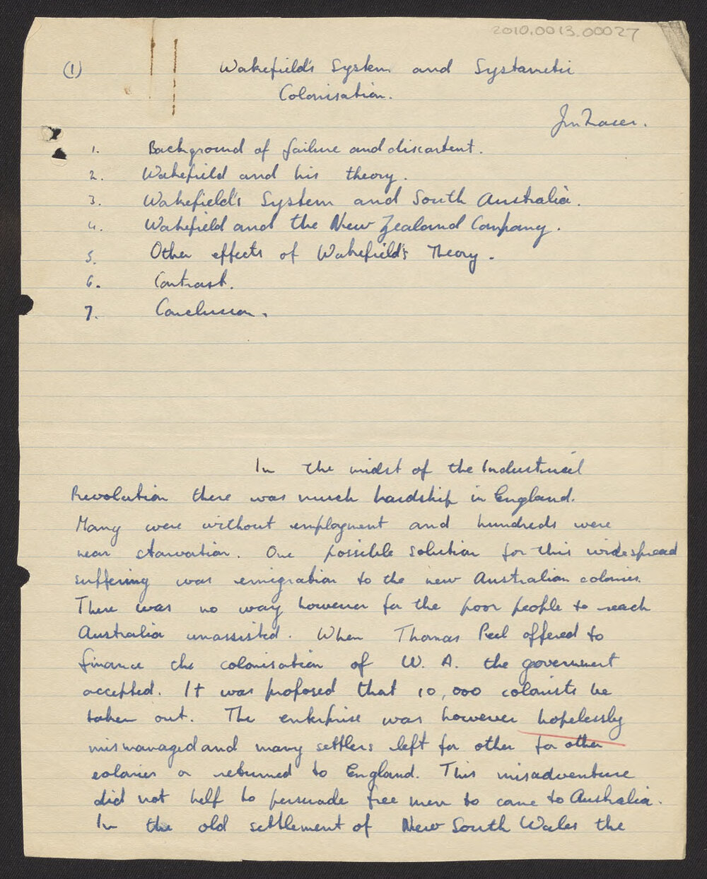 Wakefield's System and Systematic Colonisation