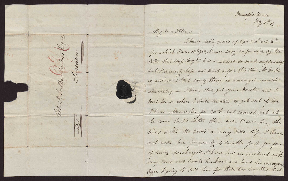 Letter J C Hayward to M P Wiltens Andree, Surinam