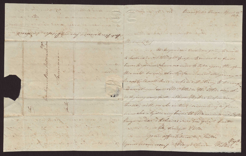 Letter Magdelina Wylde to M P W A, Surinam (With an addition by Eliza Wylde)