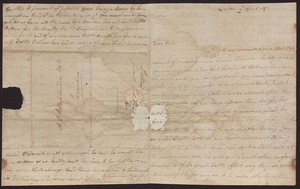Letter E Wylde, England to Peter M P Wiltens Andree, Surinam
