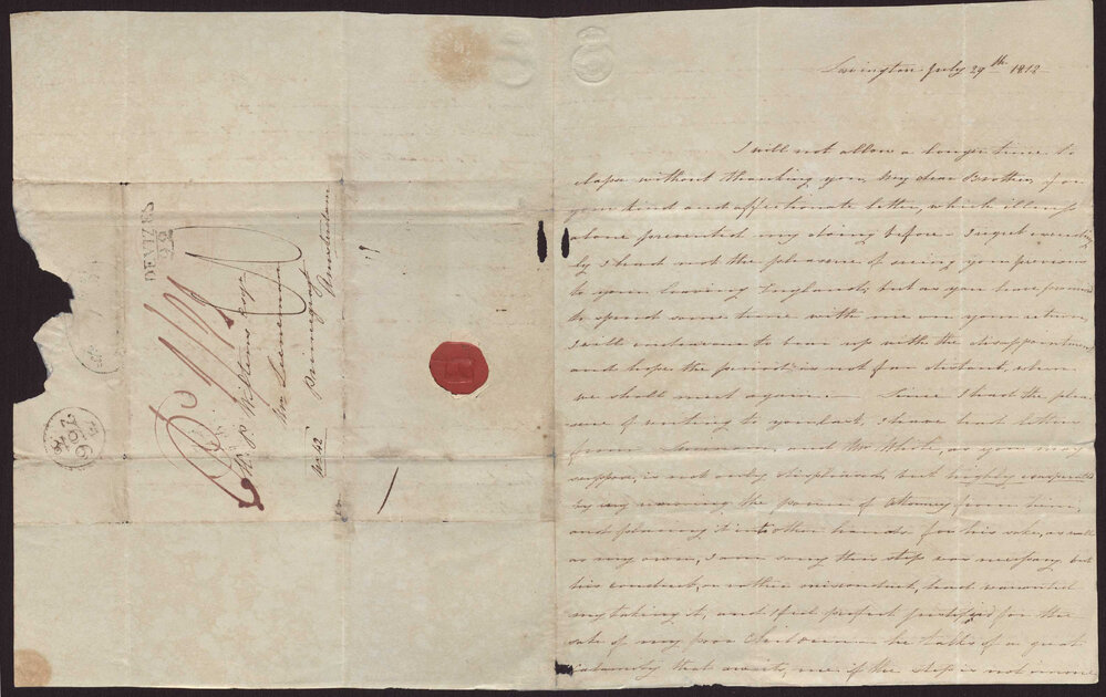 Letter E White, England to M P  Wiltens, Amsterdam