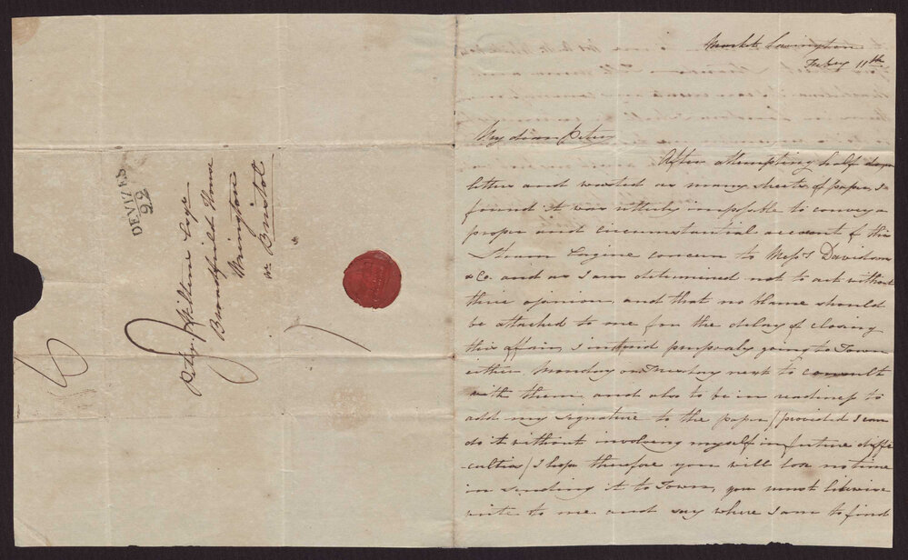 Letter E White to M P Wiltens Andree