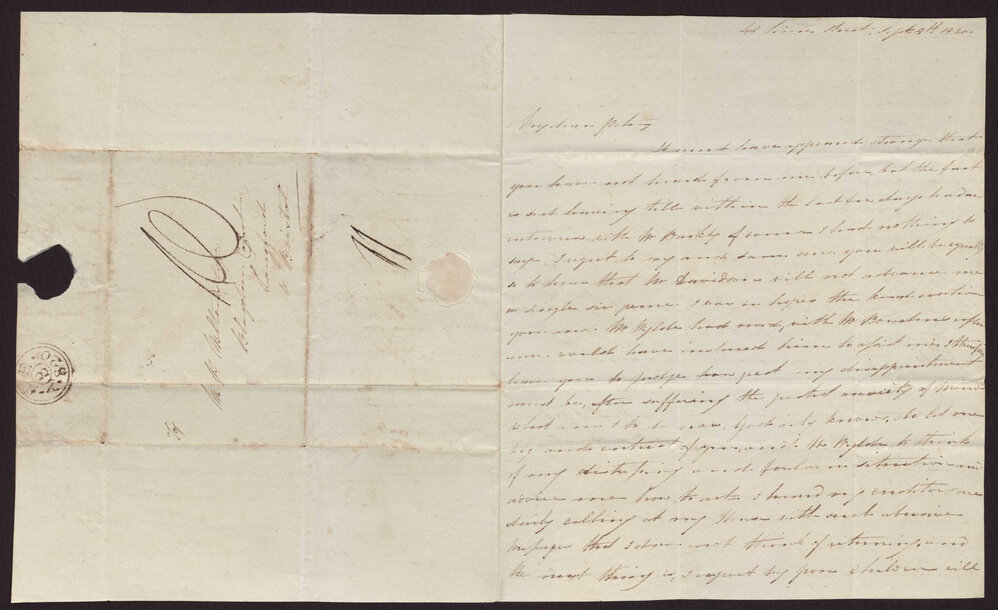 Letter (Mrs) E White to M P Wiltens Andree