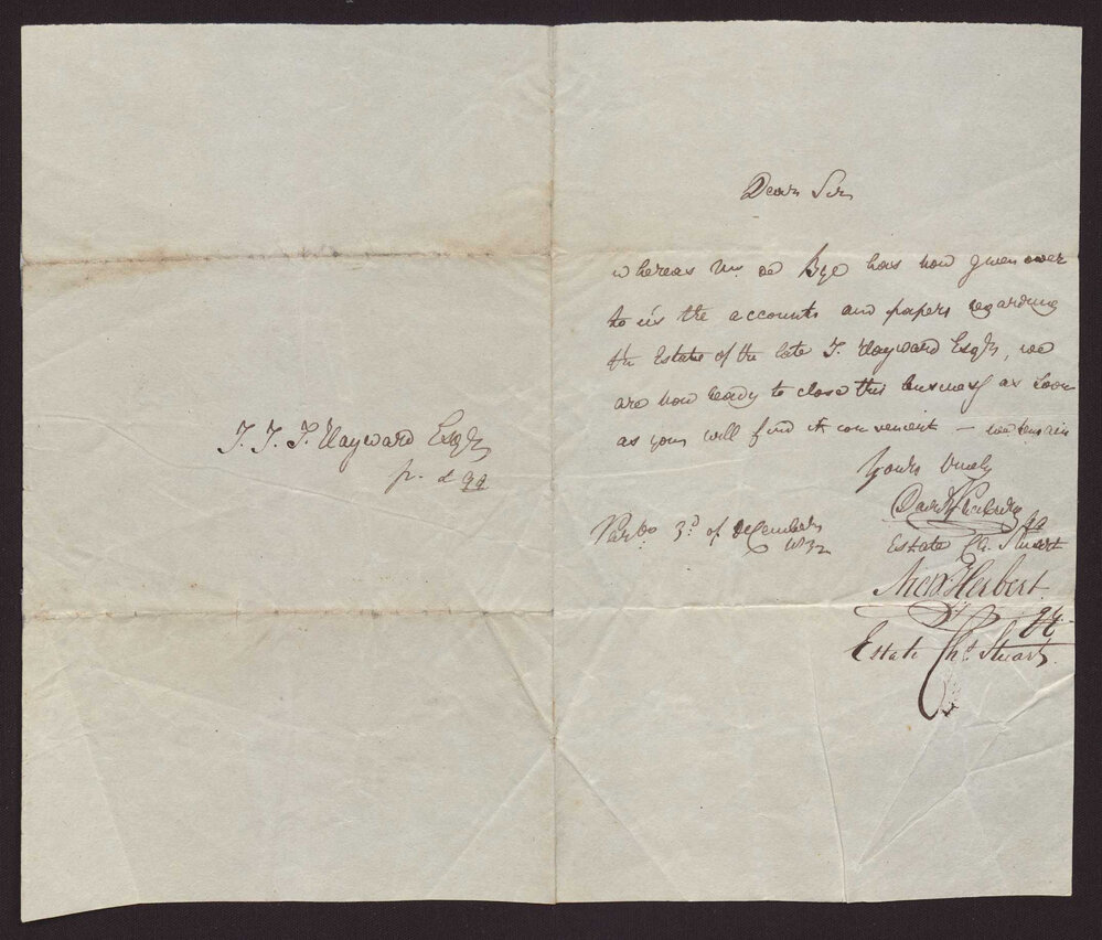 Letter David Presburg and others to Isaac Hayward, Surinam