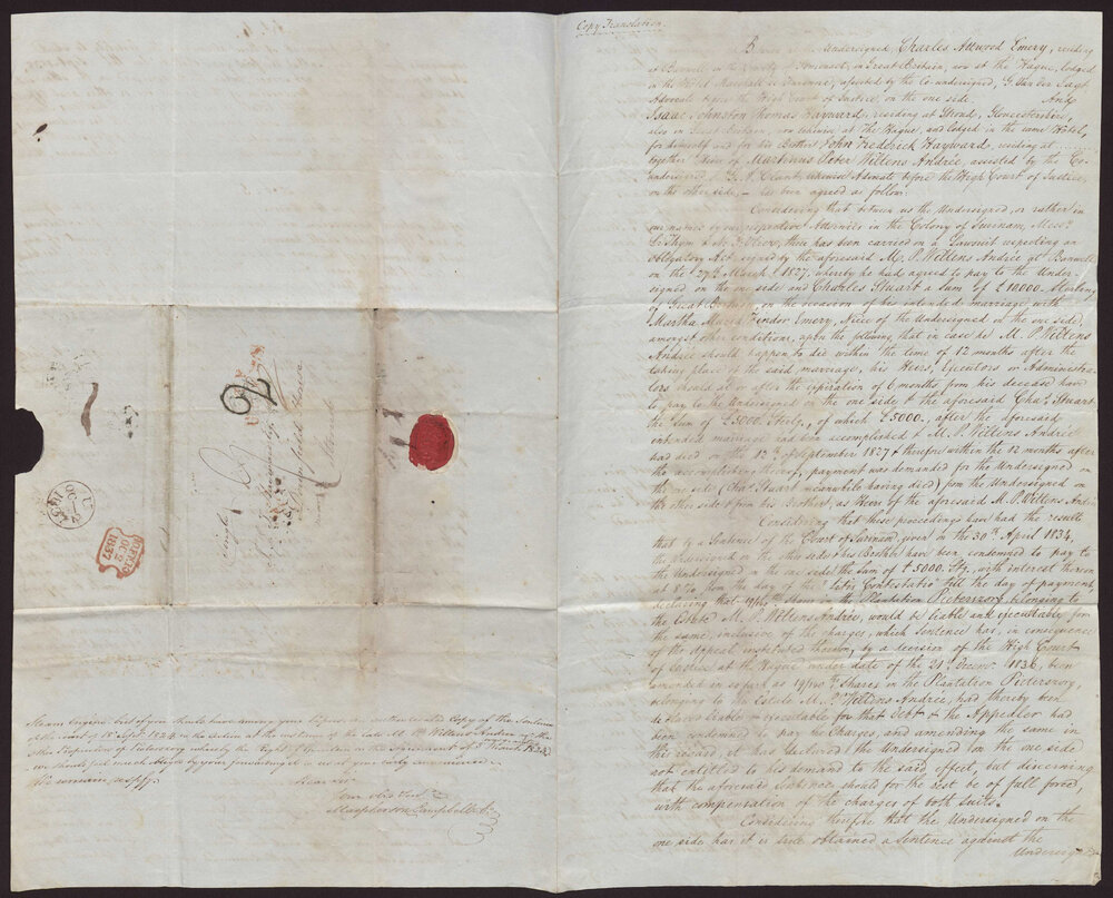 McPherson Campbell &amp; Co to Isaac Hayward (jnr)