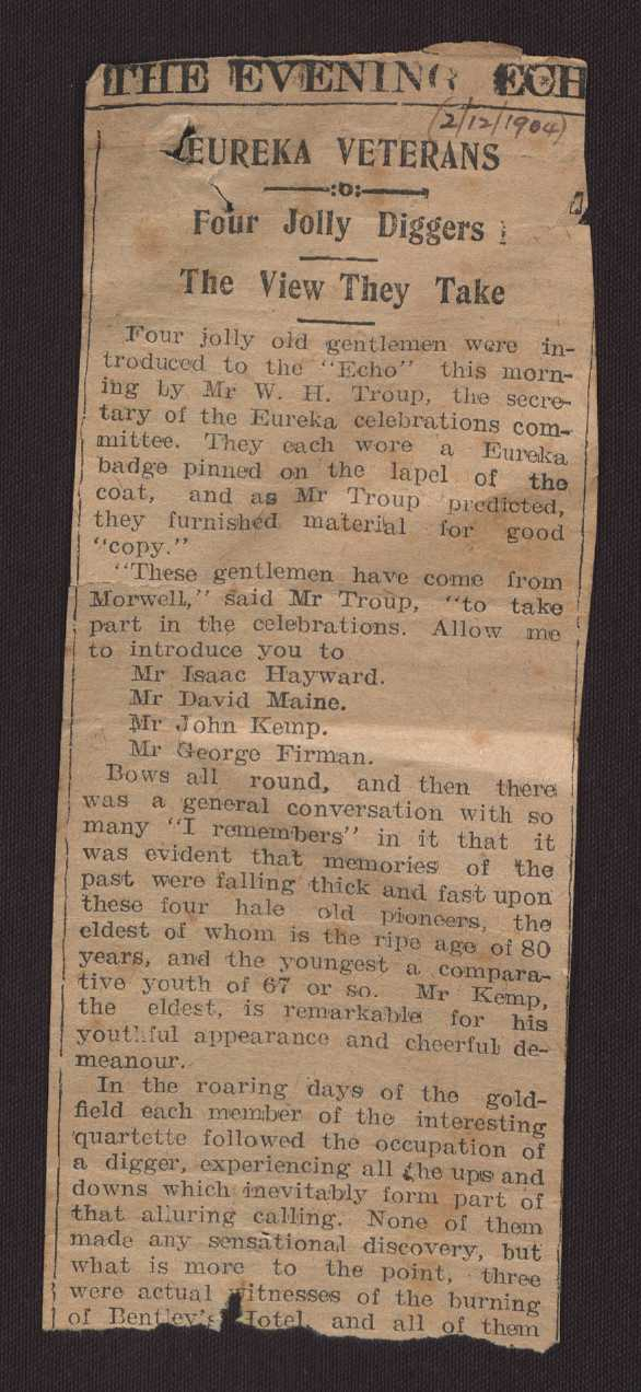 C W Andree Hayward, Spencer Street, Cremorne NSW to Fred