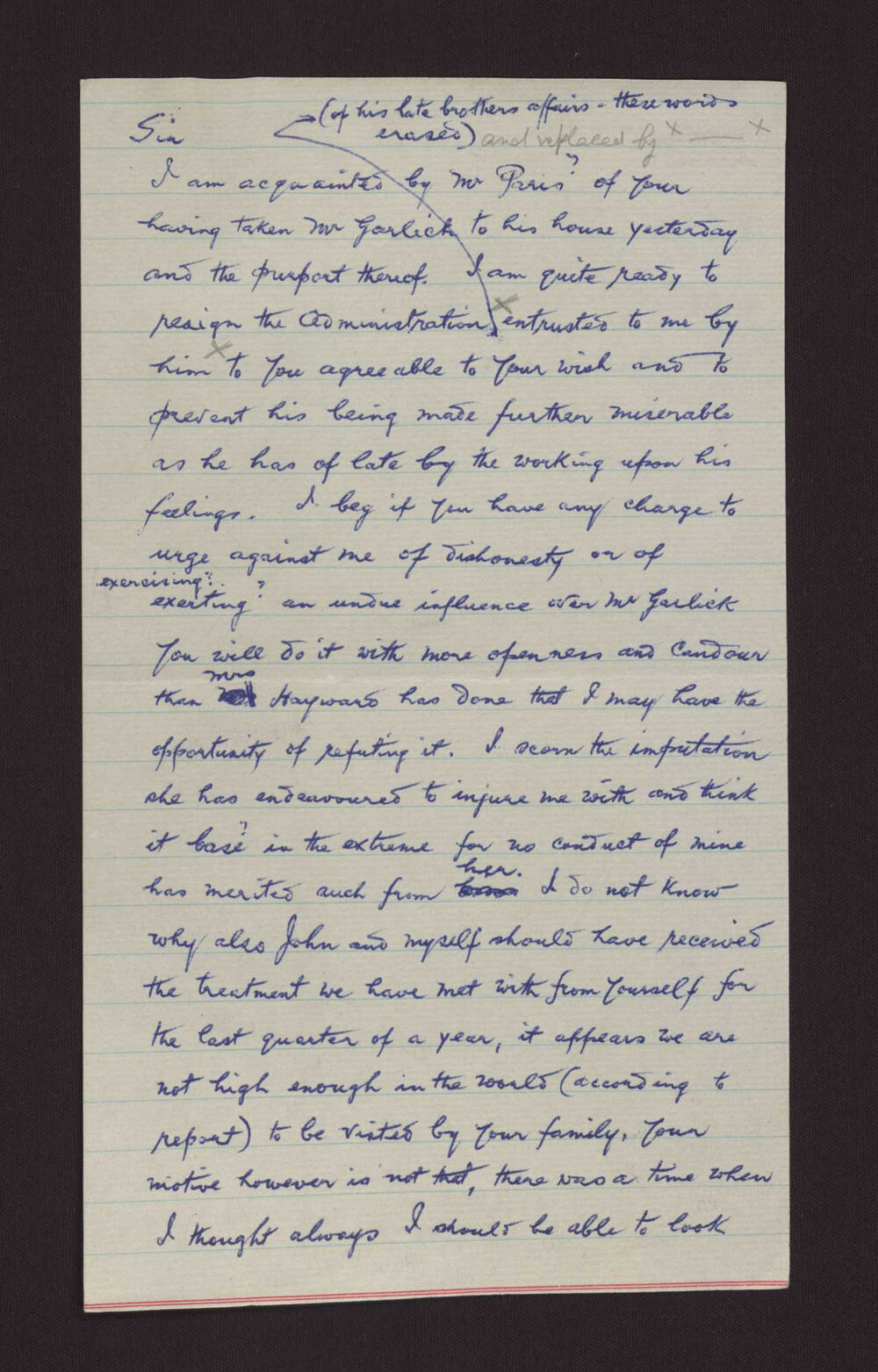 Transcription of letter - may be reply to letter 165 dated 29 August 1835,  D S Hayward to I J T, Stroud