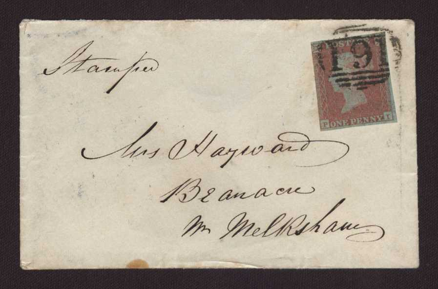Envelope (empty) addressed to Mrs Hayward