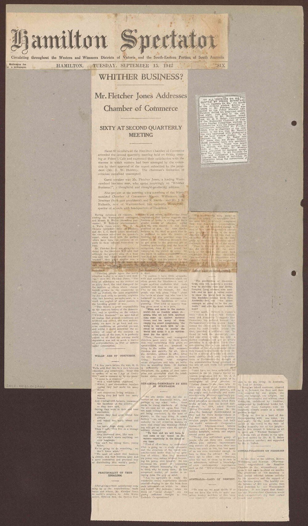 FJ Scrap book 1918-1979