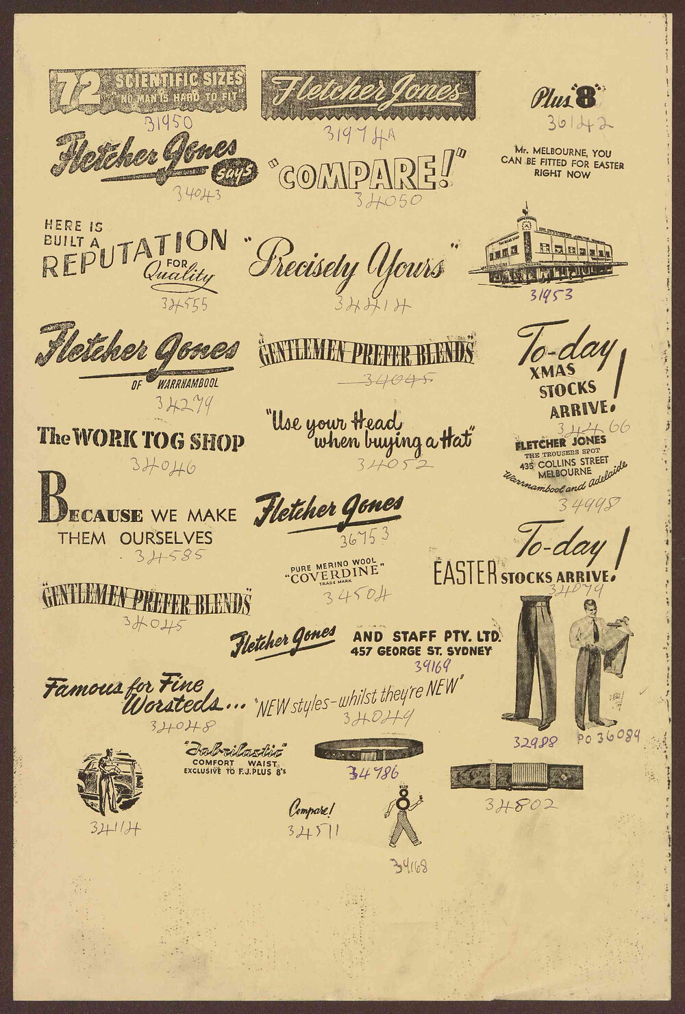 Advertising templates - Men's trousers