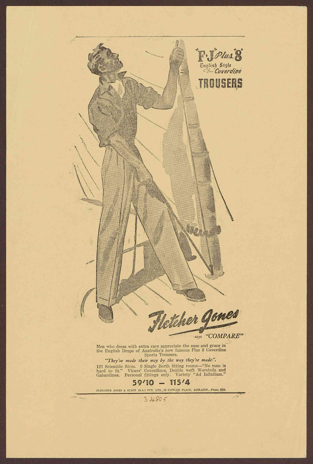 Advertising templates - Men's trousers