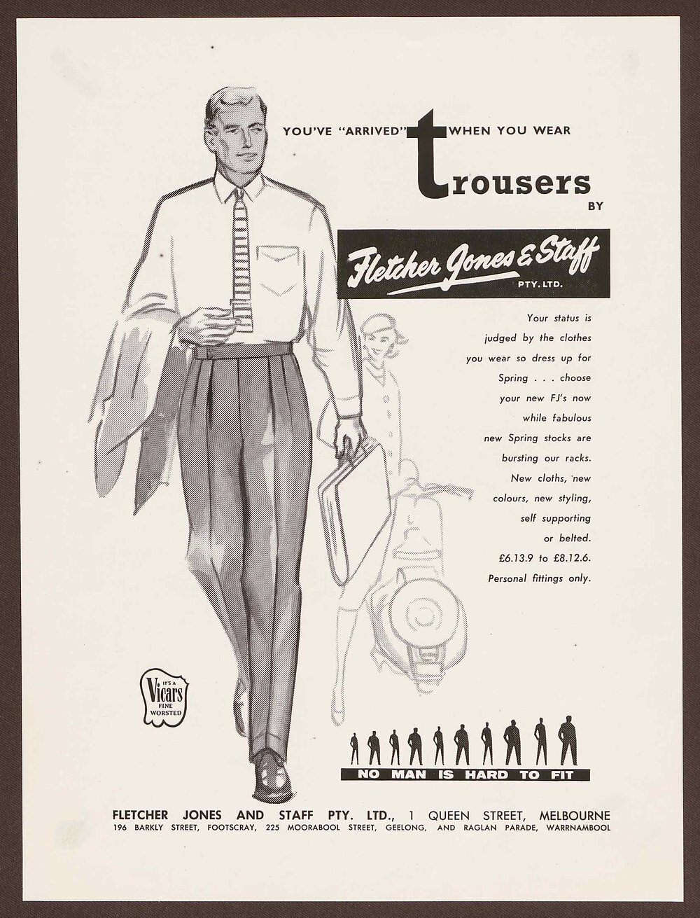 Advertising templates - Men's trousers