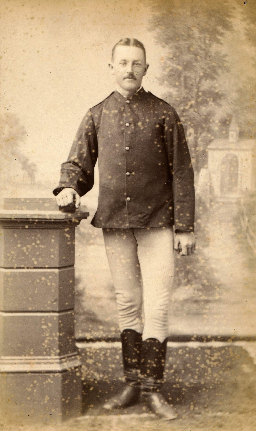 Studio portrait of an unidentified man.