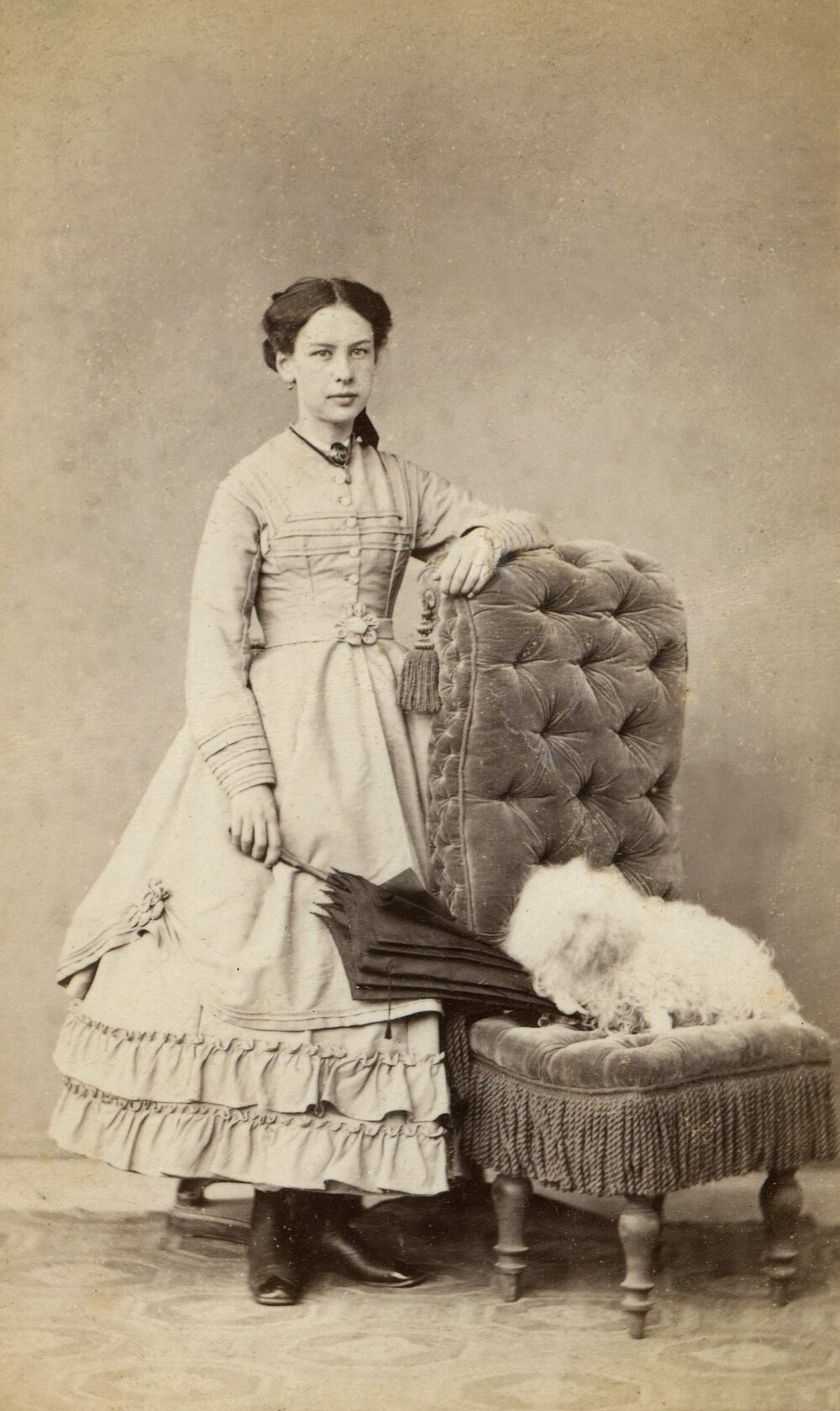 Studio portrait of an unidentified young woman.
