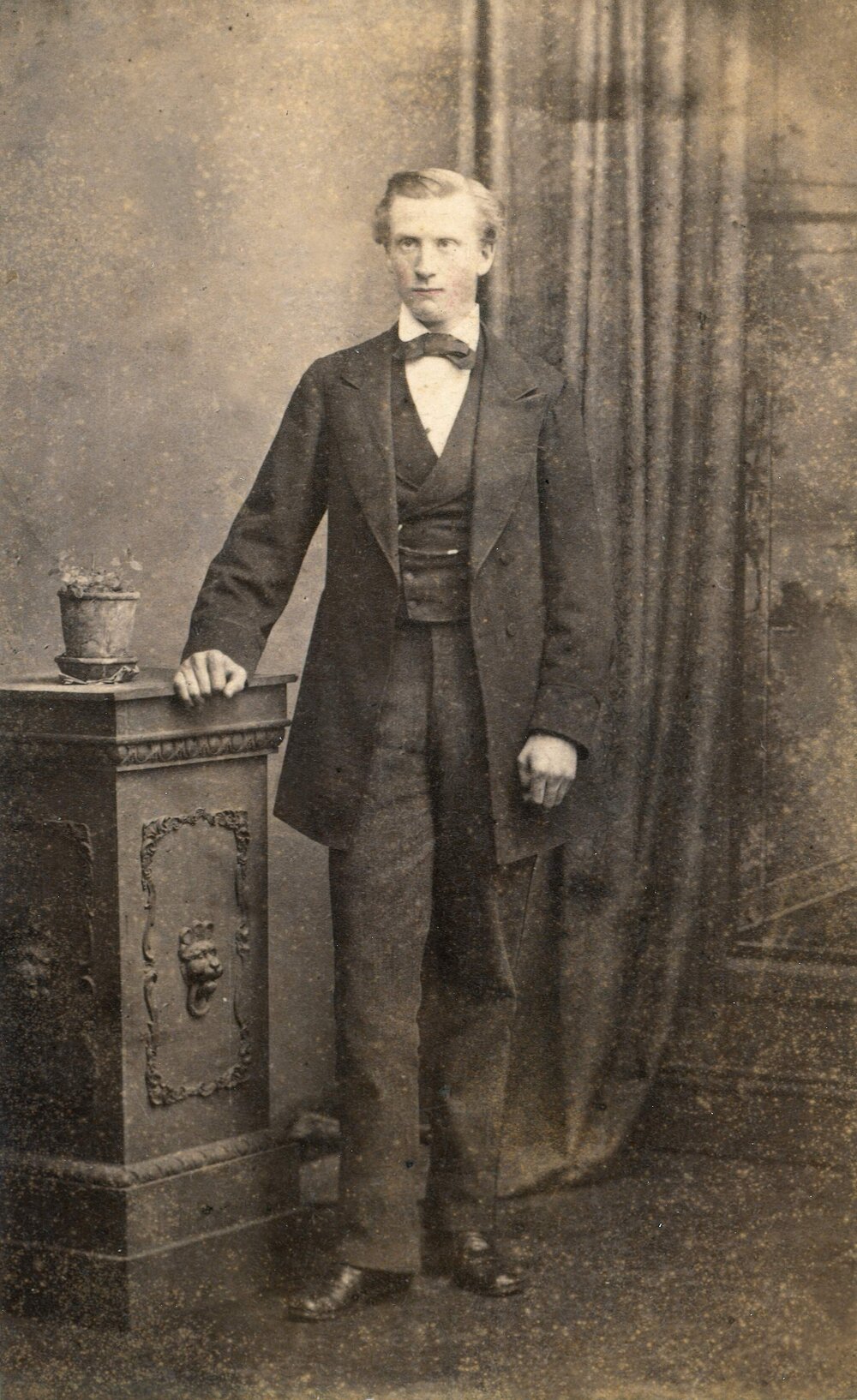 Studio portrait of an unidentified young man.