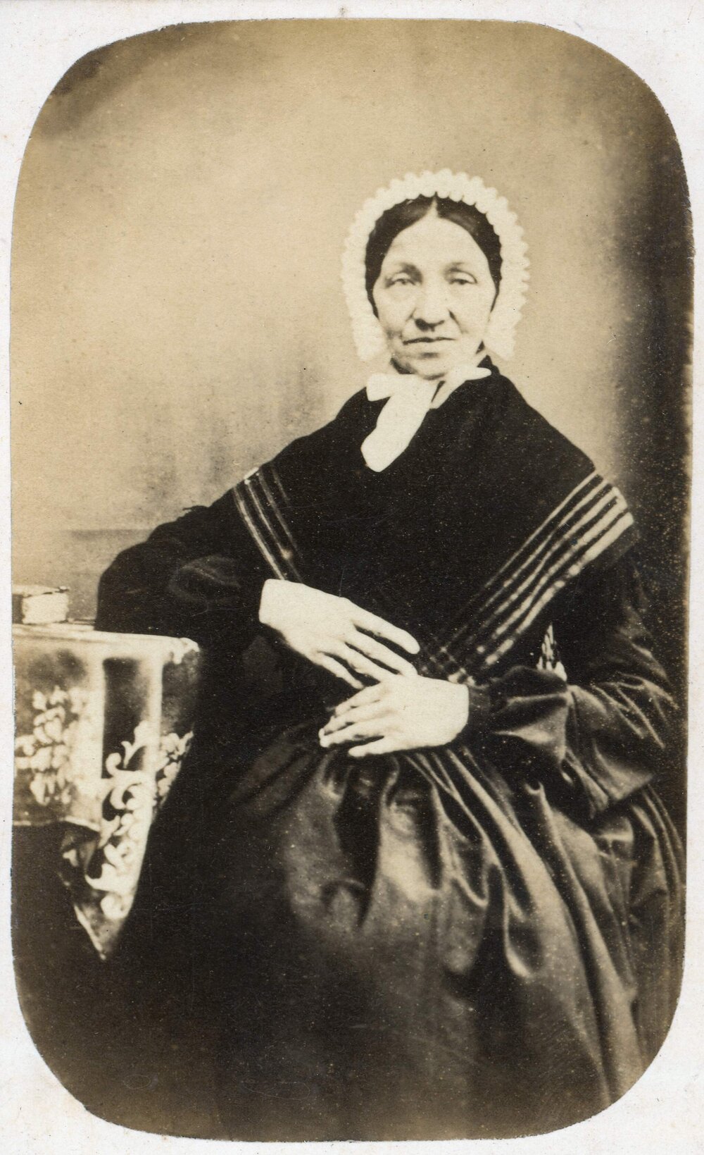 Studio portrait of an unidentified woman.