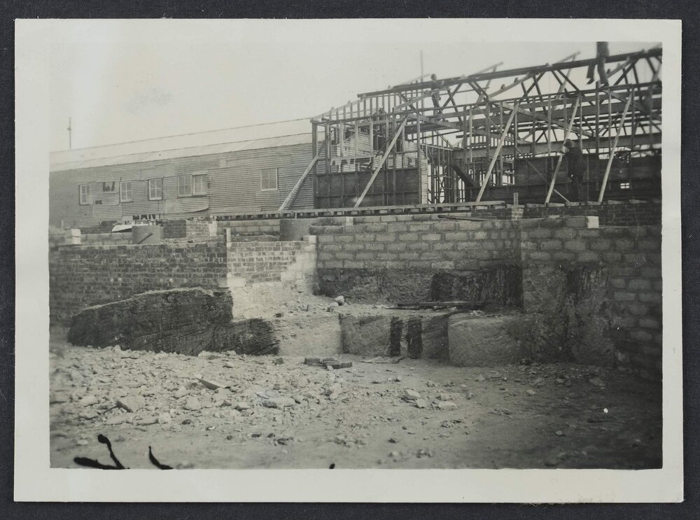 Construction of Fletcher Jones Factory block [2 of 11]