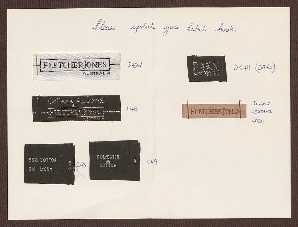 Clothing labels
