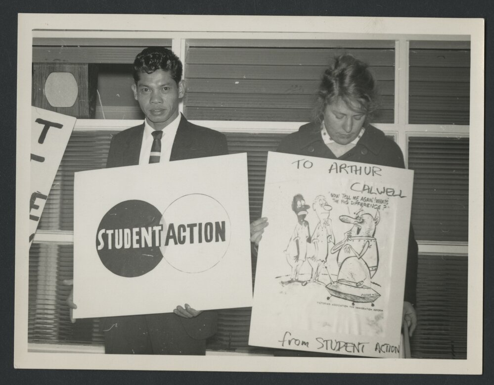 Student Action campaign against the White Australian Policy during the 1961 Federal Election