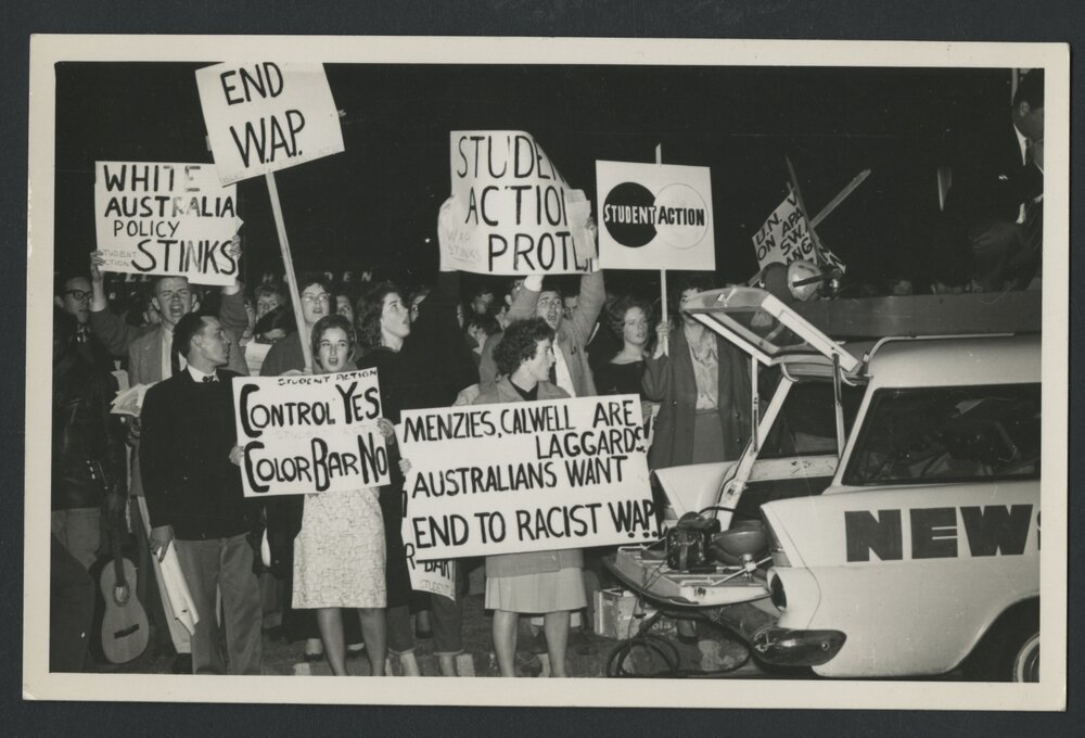 Student Action campaign against the White Australian Policy during the 1961 Federal Election