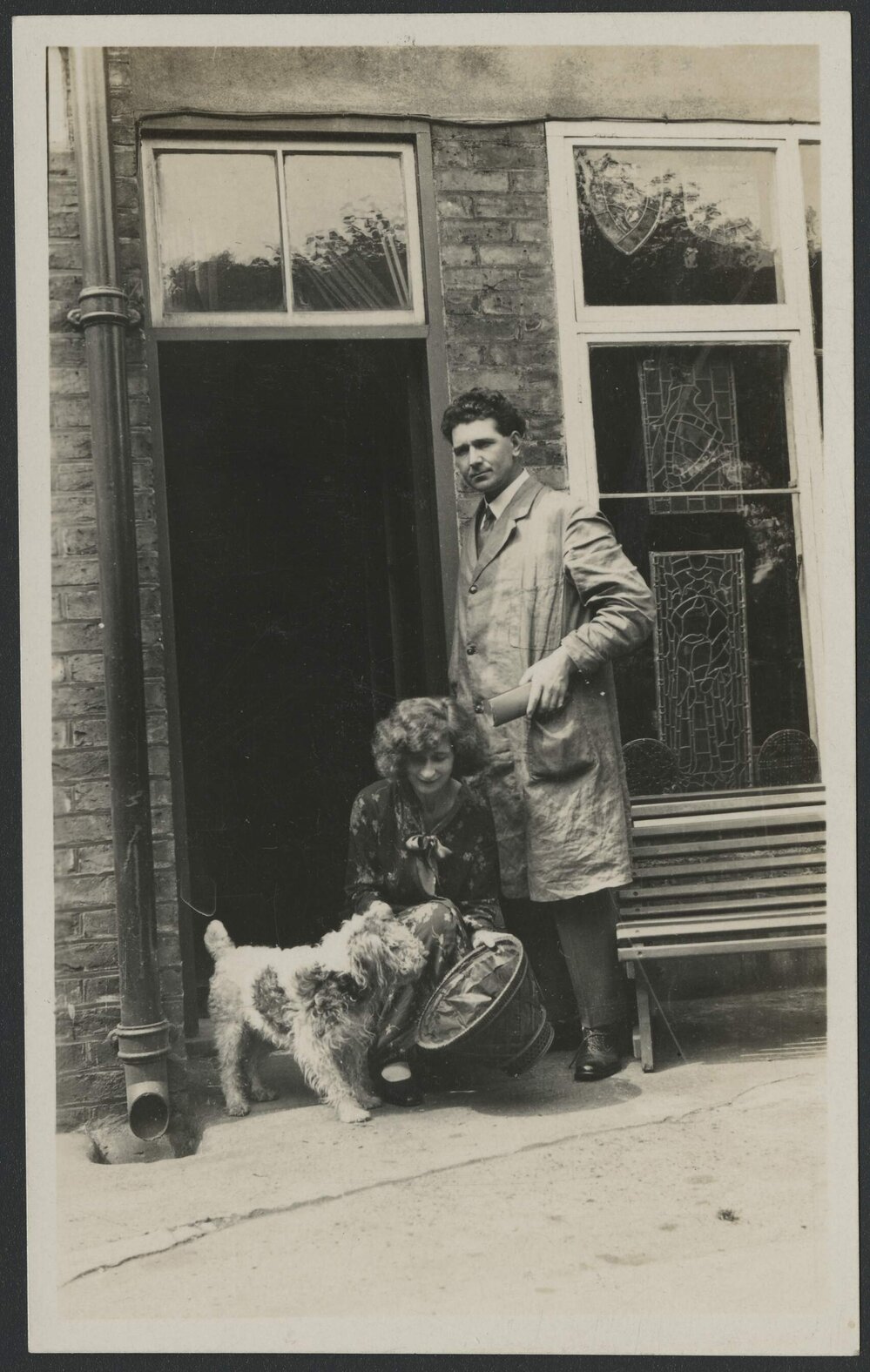 Christian and Napier Waller with dog