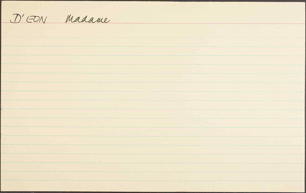 D'Eon  Madame