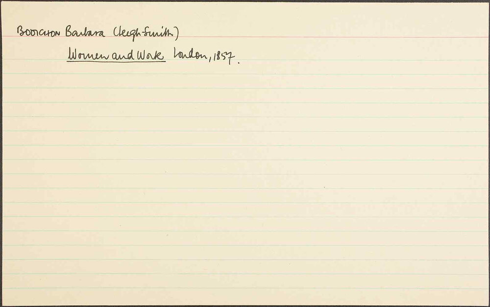 Bodichon Barbara (Leigh Smith)