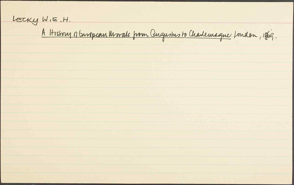 Lecky W. E. H.