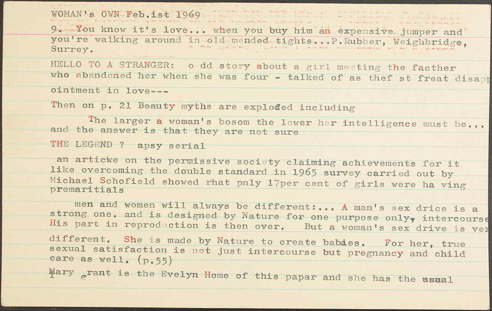 Woman's Own Feb. ist 1969 (sic)