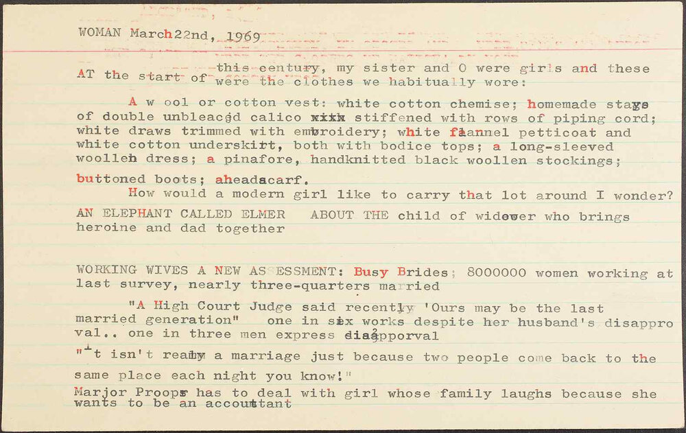 Woman March 22nd, 1969