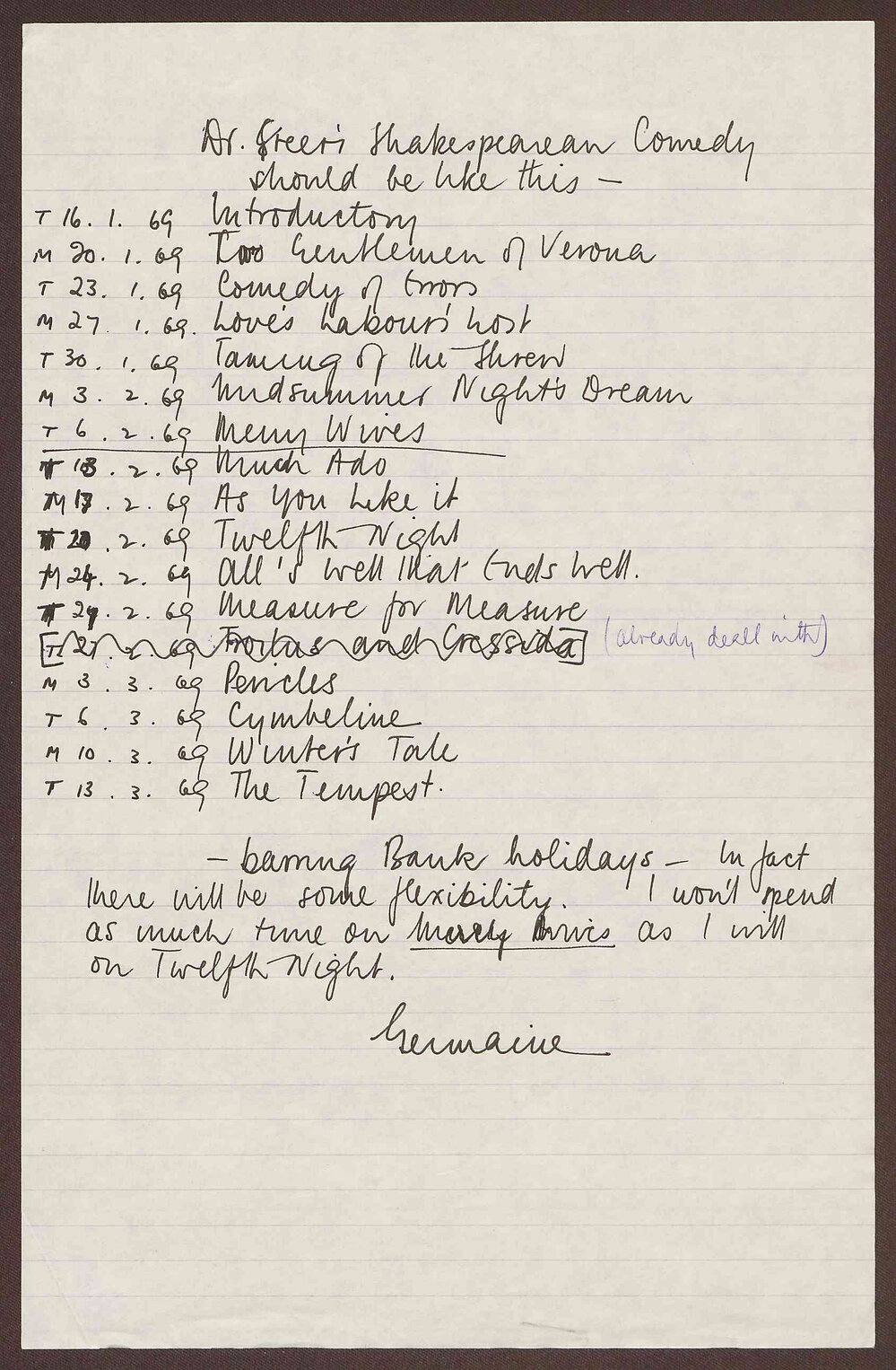 Warwick Shakespeare Lectures [part 2]