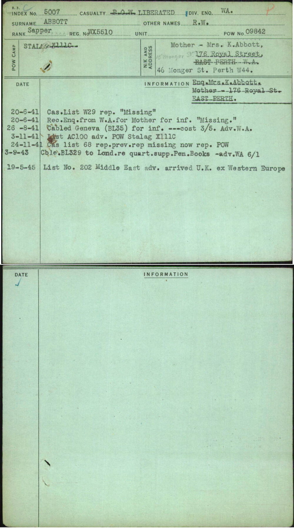 Abbott, R W, WX5510
