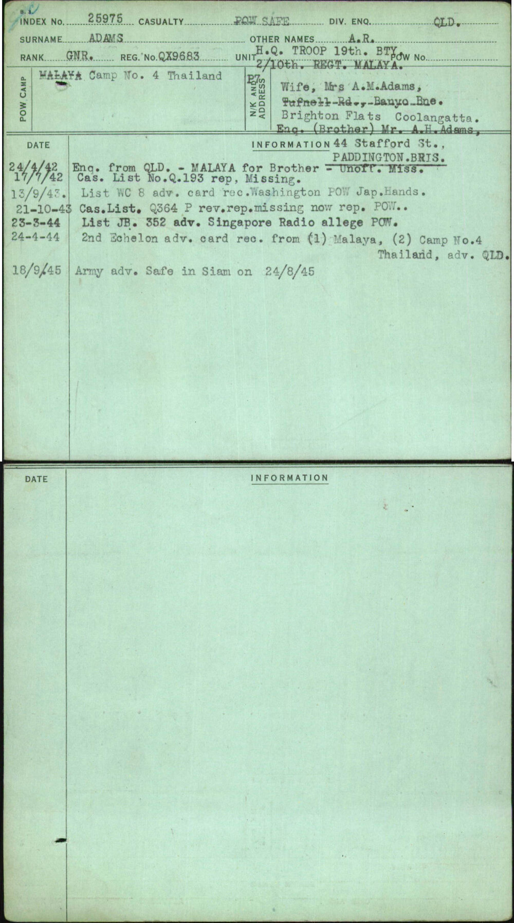 Adams, A R, QX9683
