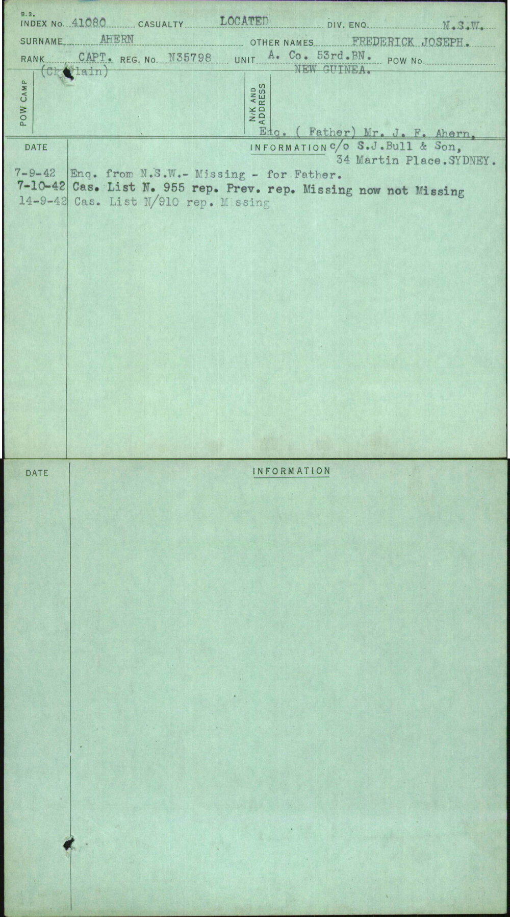 Ahern, Frederick Joseph, N 35798