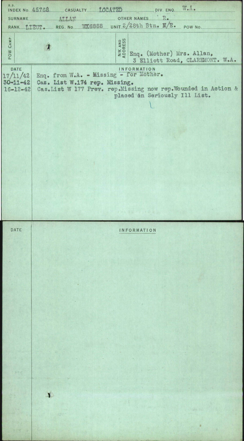 Allan, R, WX6888