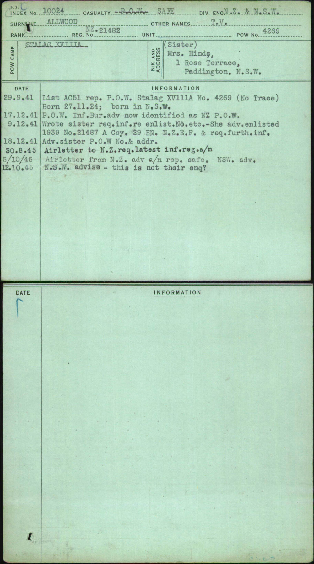 Allwood, Tv, Nz 21482