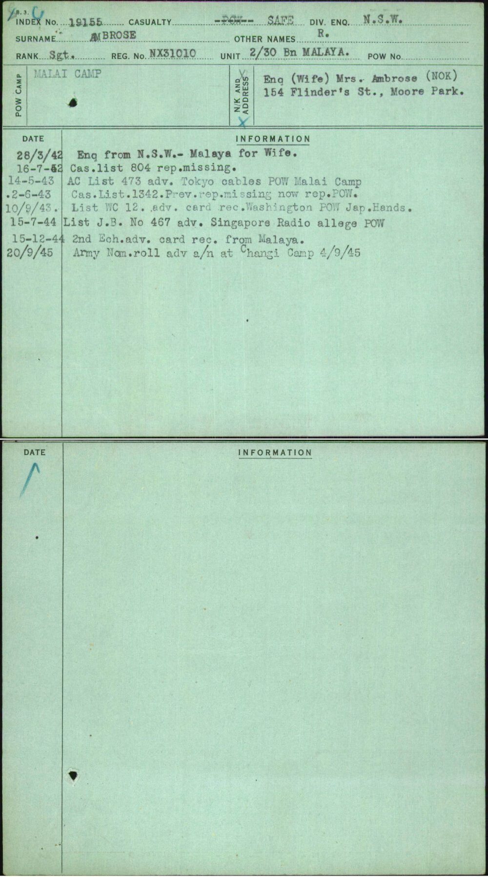 Ambrose, R, NX31010