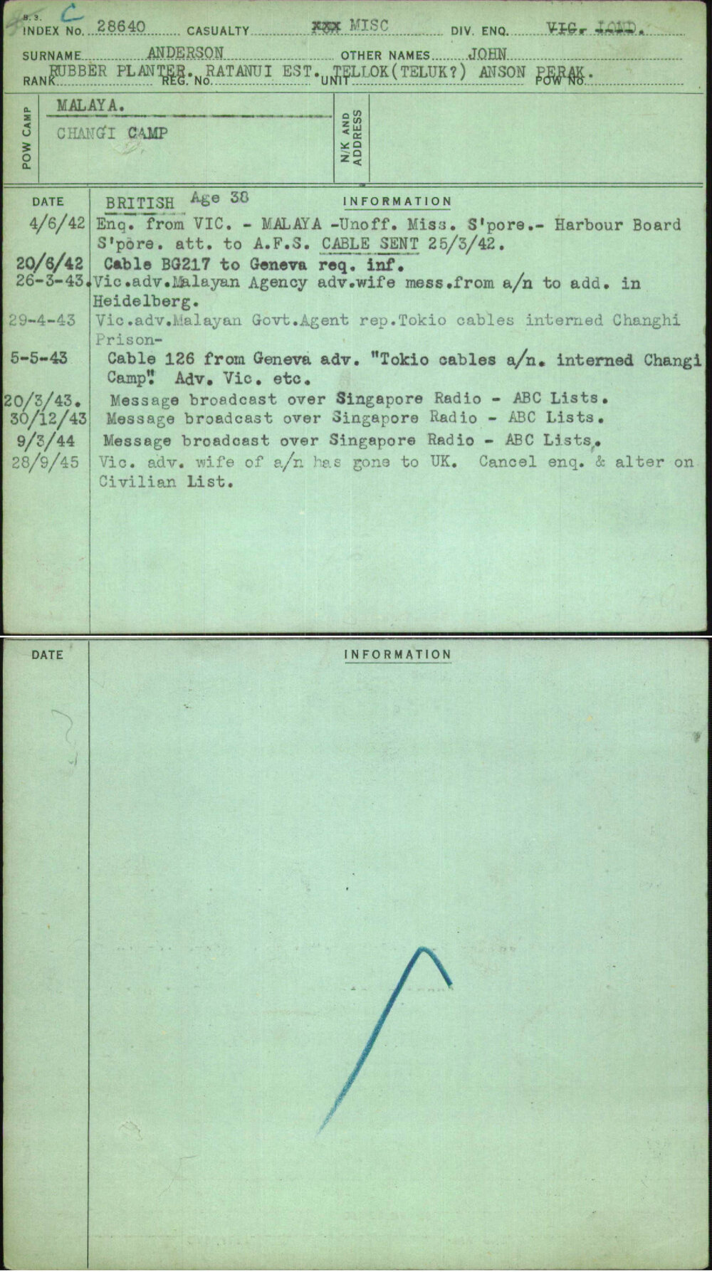 Anderson, John, Anson Perak