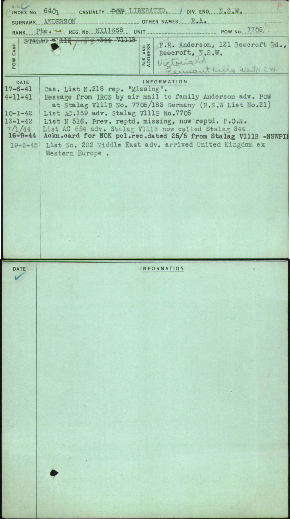 Anderson, R A, NX11668