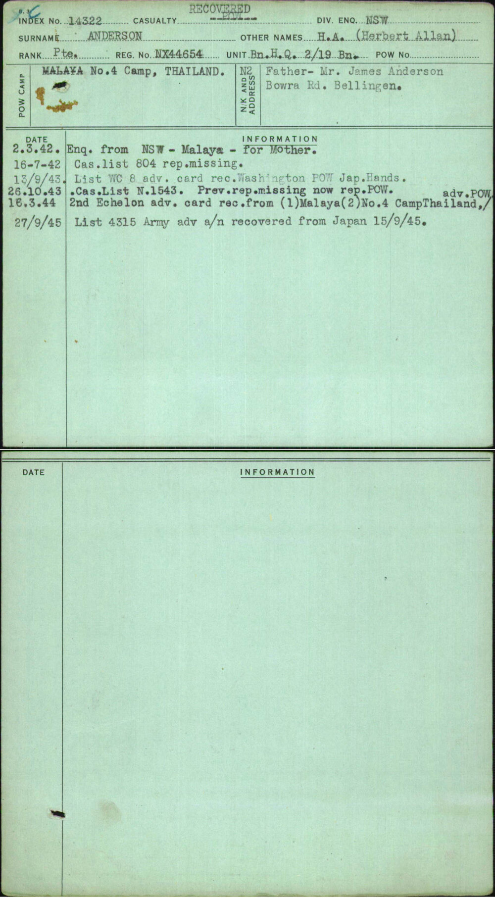 Anderson, Herbert Allan, NX44654