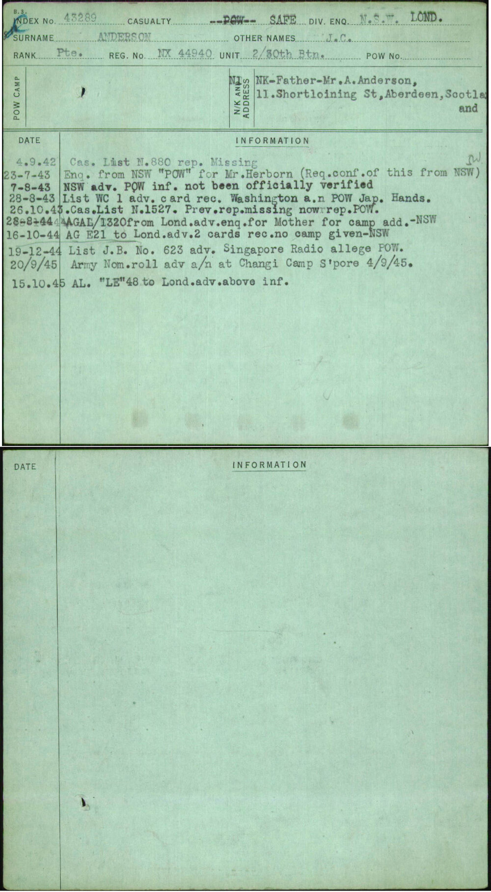 Anderson, J C, NX44940