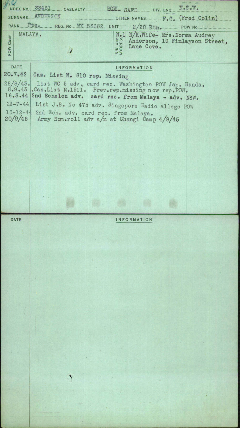 Anderson, Fred Colin, NX53682