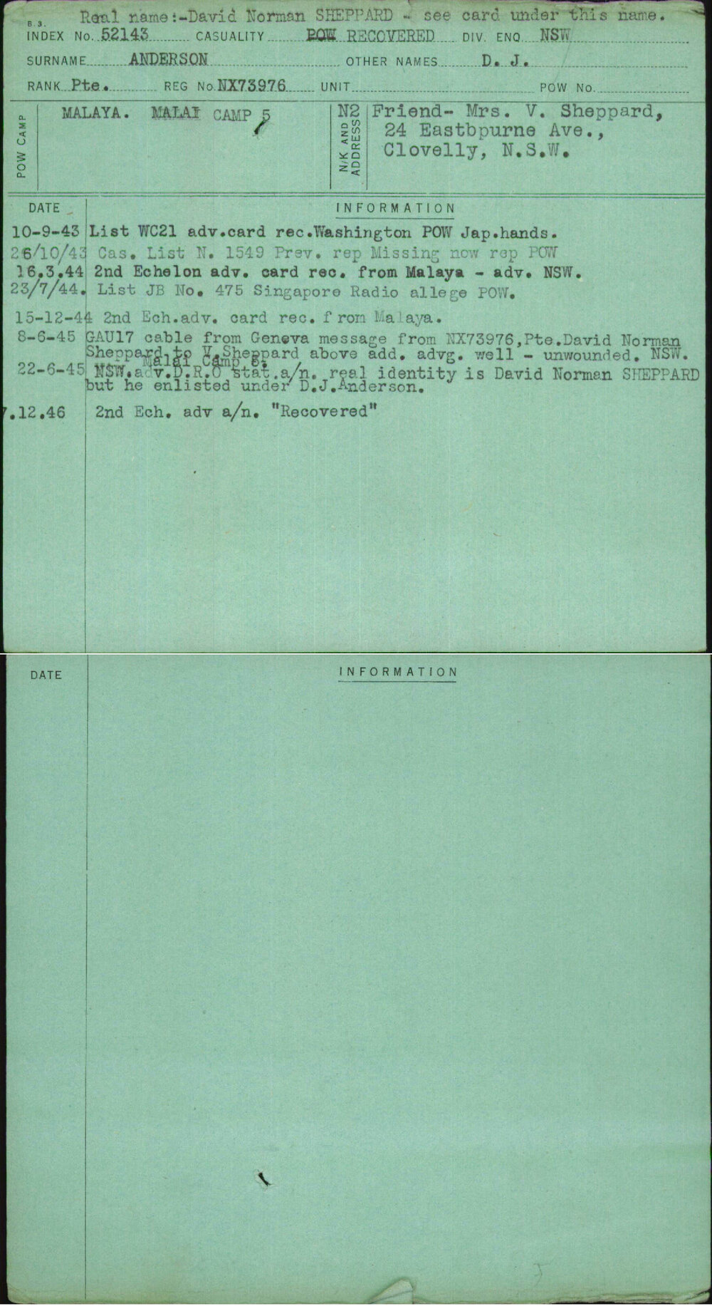 Anderson, D J (David Norman Sheppard), NX73976