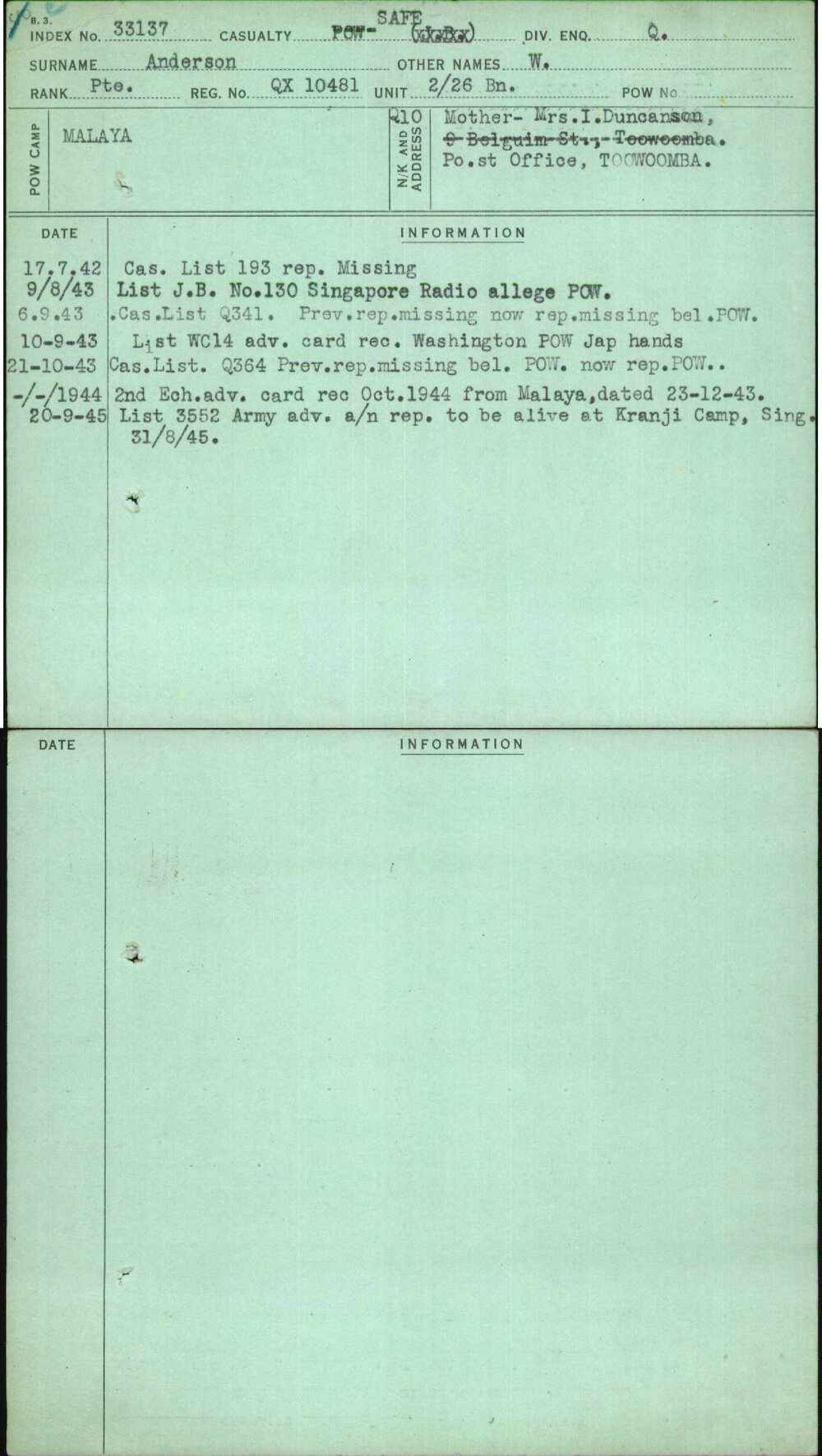 Anderson, W, QX10481