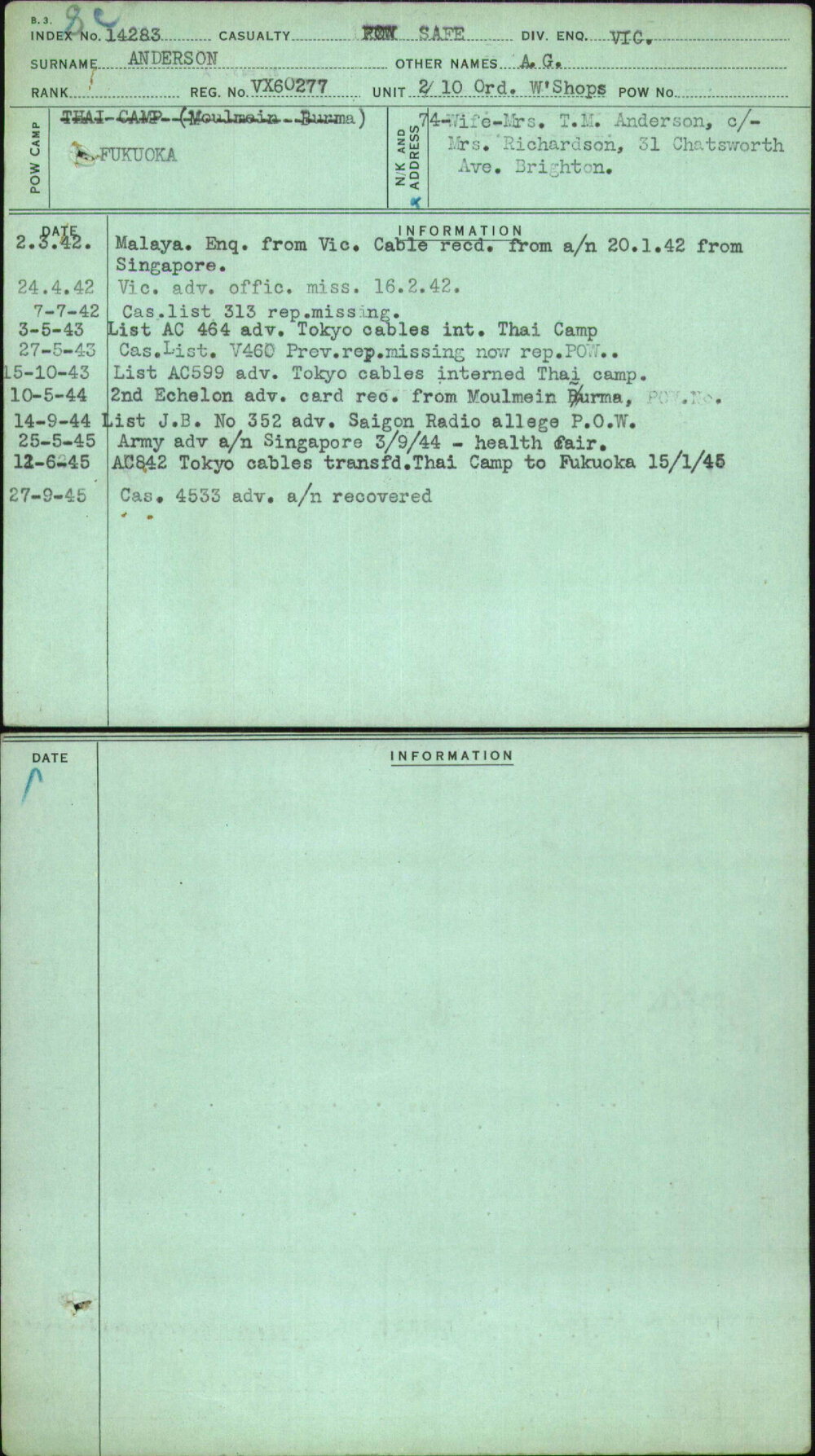 Anderson, A G, VX60277